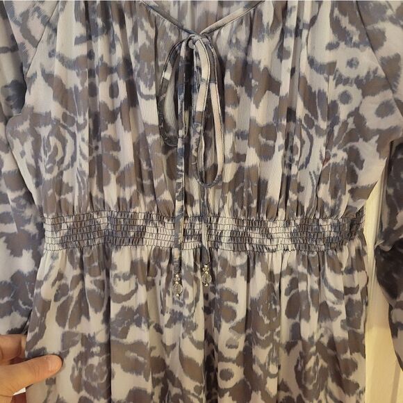 Boston Proper lavender/ grey 3/4 length sleeve blouse - Picture 4 of 10